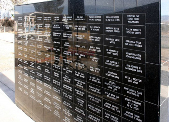 Monument Wall with Granite Plaques